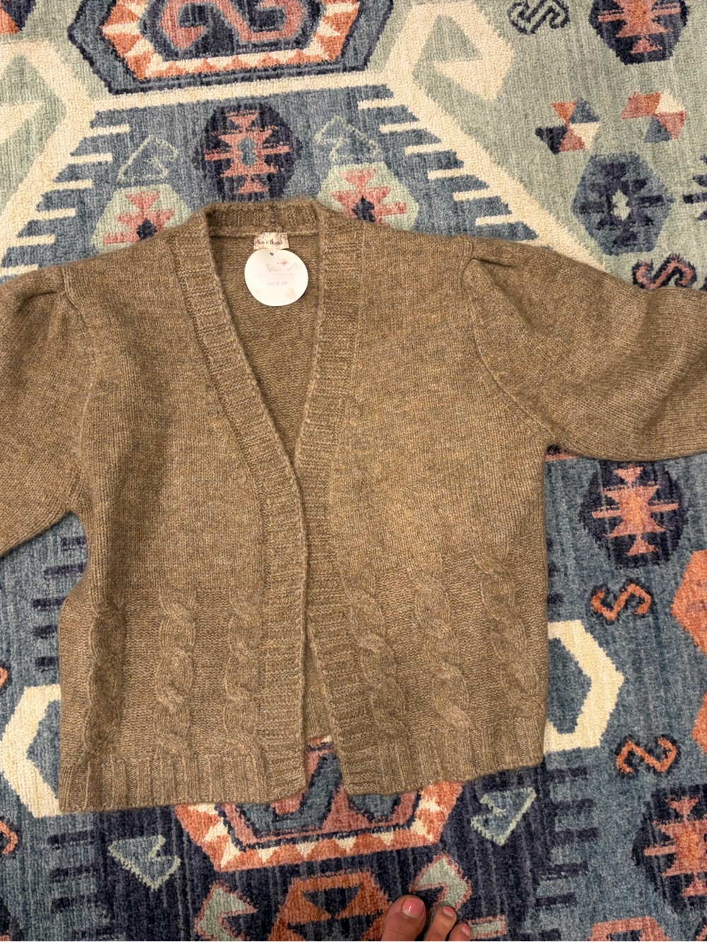 Women’s light Brown Knit Cardigan Sweater